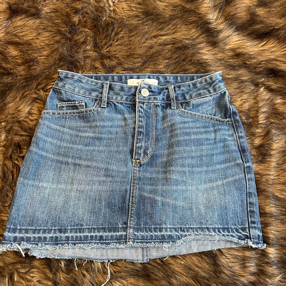 Hollister Classic Blue Denim Mini Skirt